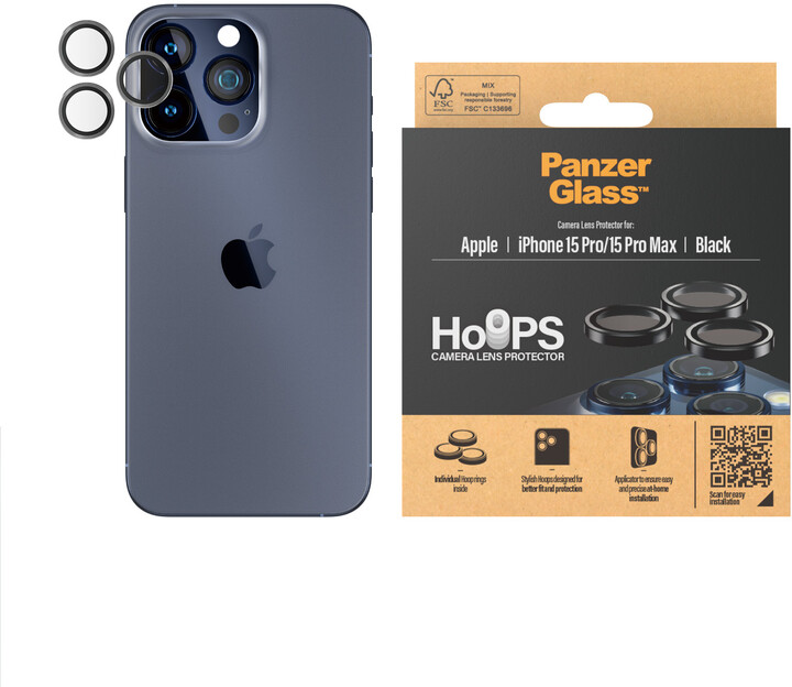 [OUTLET] Xham PanzerGlass HoOps për fotoaparat Apple iPhone 15 Pro/15 Pro Max