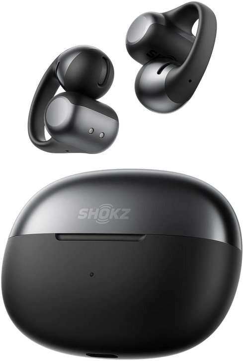 Kufje wireless Shokz OpenDots ONE, open ear, Bluetooth, të zeza