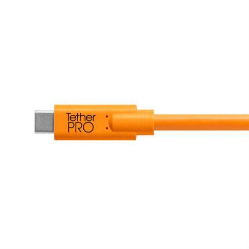 Kabllo USB C Tether Tools CUC2515, 4.6 m, portokalli