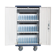 Karrocë karikimi Techly I-CABINET-30DUTY, 30 pajisje, me rrota, e bardhë