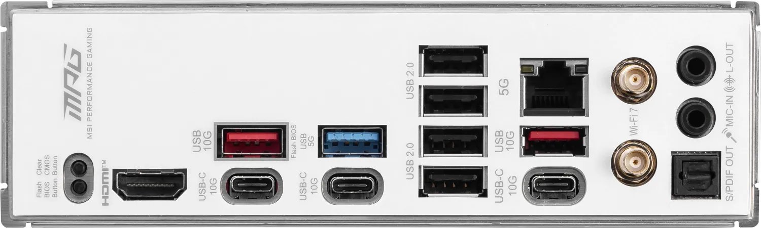 Motherboard MSI MPG B850 EDGE TI WIFI, AMD B850, Socket AM5, ATX, argjend e bardhë