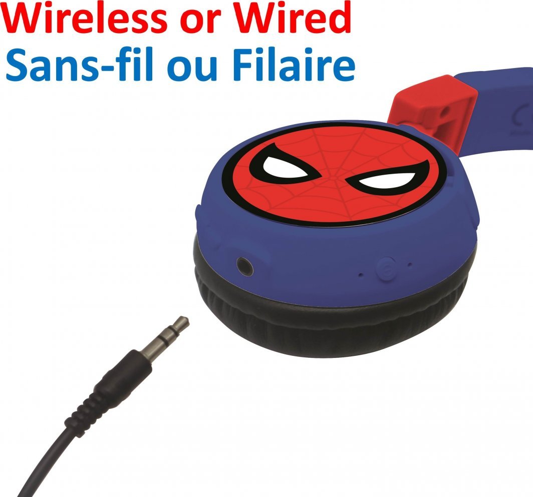 Kufje wireless për fëmijë Lexibook Spider-Man, Bluetooth, të palosshme, blu kuqe 2