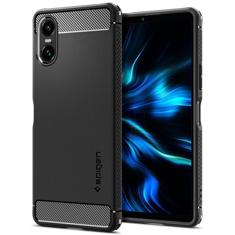 Mbështjellës për Sony Xperia 10 VI Spigen Rugged Armor, i zi