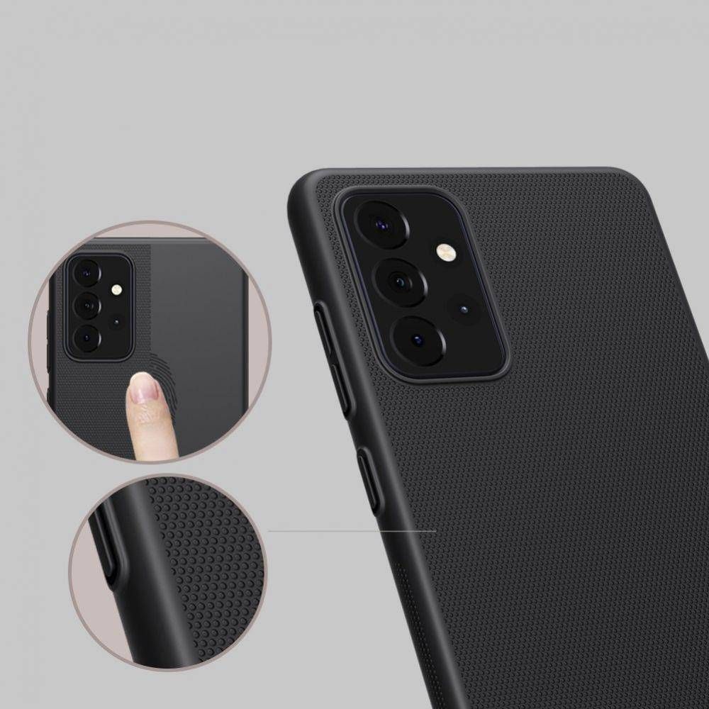 Mbështjellëse Etui Nillkin Frosted për Samsung Galaxy A72 5G / 4G, universale, e zezë