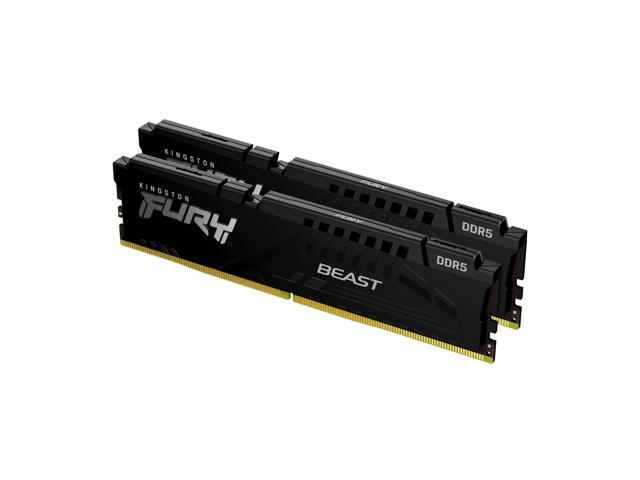 Memorie RAM Kingston FURY Beast, 16GB DDR5 6000MT/s, kit 2x8GB, CL36, e zezë
