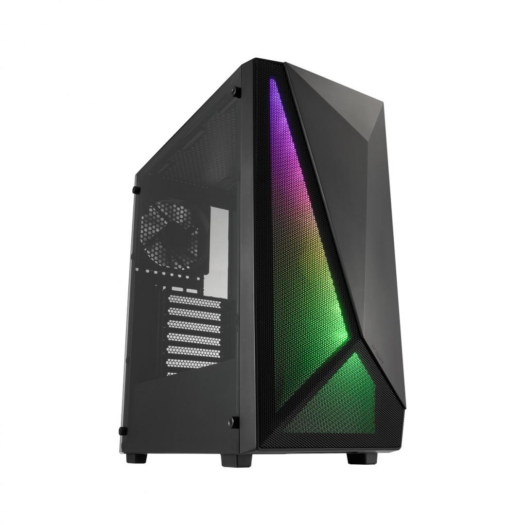 Kabinet kompjuteri FSP CMT195A, MIDI Tower, i zi