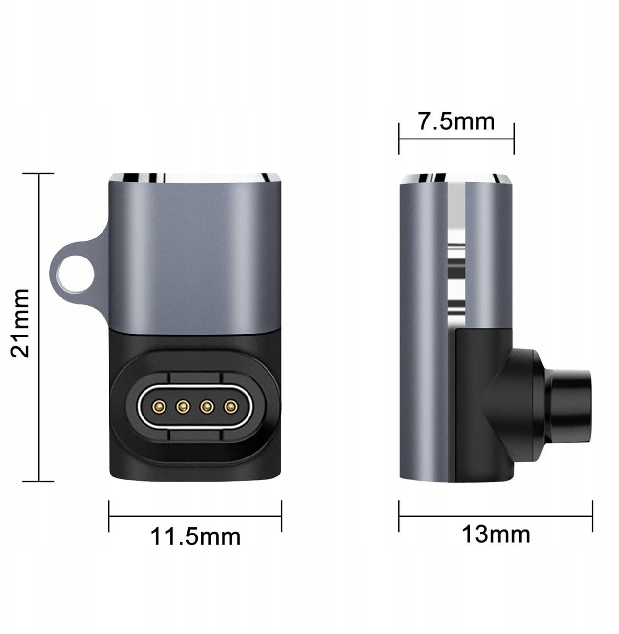 Adapter USB C Wozinsky WAYGS1 për Garmin Smartwatch, aksesor karikimi, gri