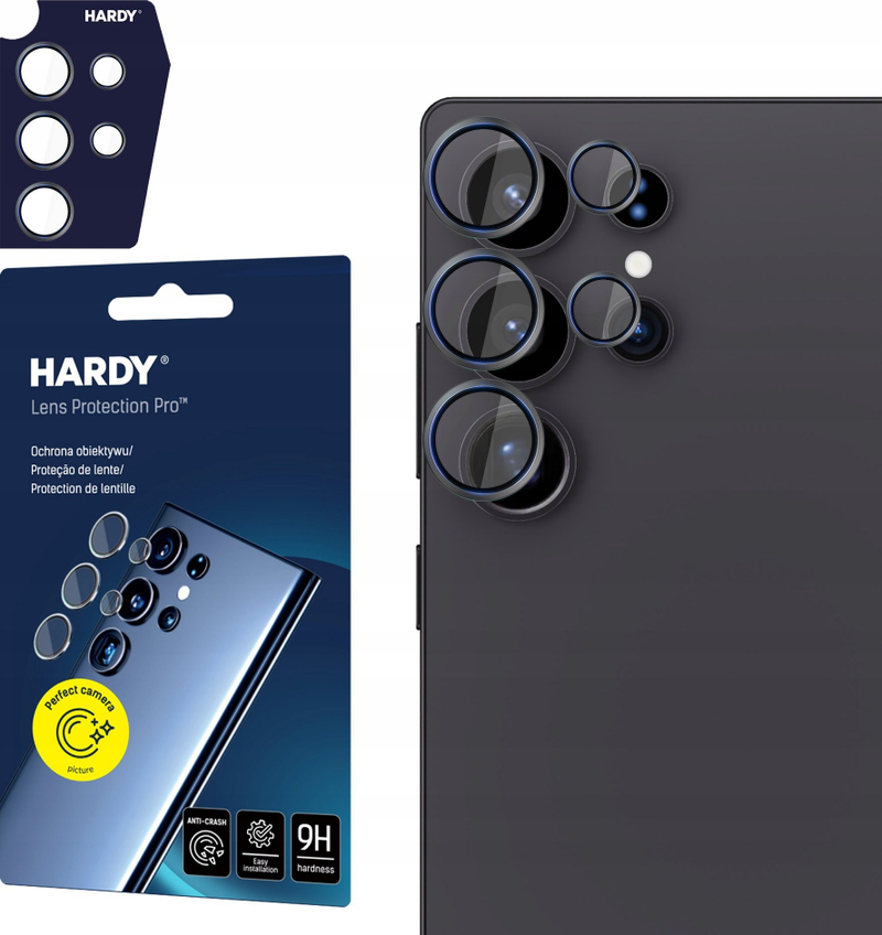 Mbrojtës lente 3MK Hardy Lens Protection Pro për Samsung Galaxy S25 Ultra, 1 copë, i zi