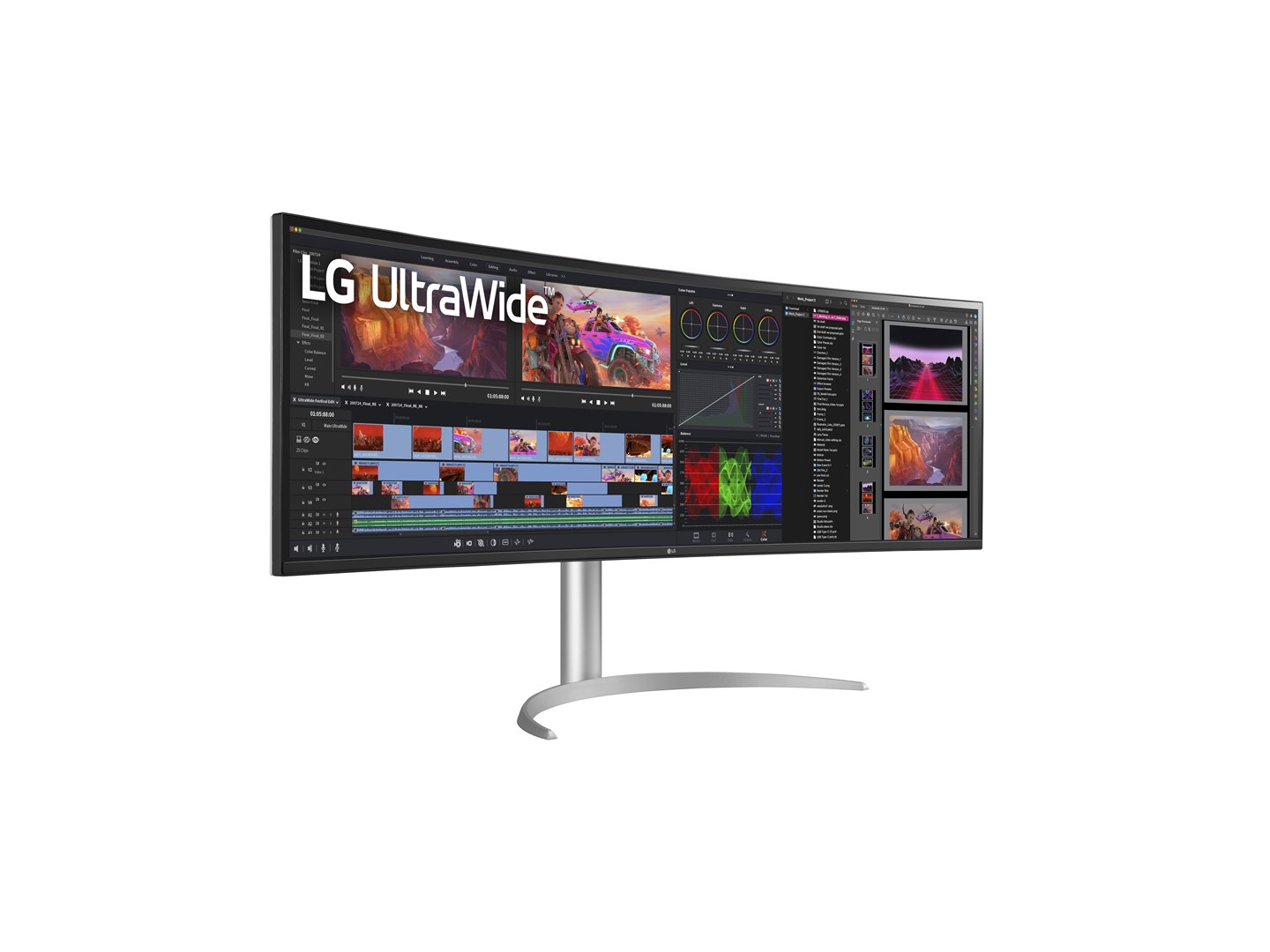 Monitor i lakuar LG 49WQ95C-W, 49", DWQHD, LED, i bardhë
