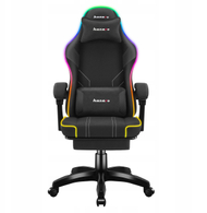 Karrige gaming Huzaro Force 3.7 RGB, me ndriçim RGB, e zezë