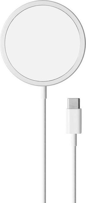 Karikues wireless Puro MagSafe, 15W, magnetik, i bardhë