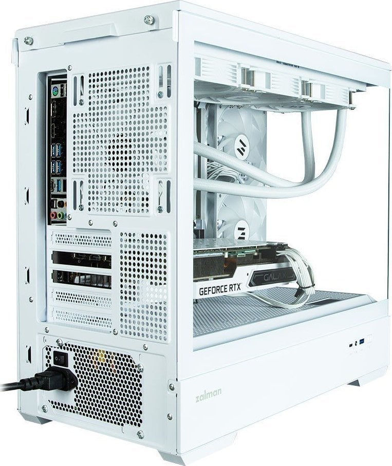 Kasë Zalman P30, e bardhë RGB, Mini Tower