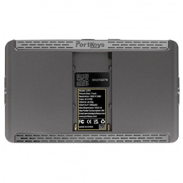 Monitor për kamera Portkeys LH7H, 7", Full HD, 1000 nits