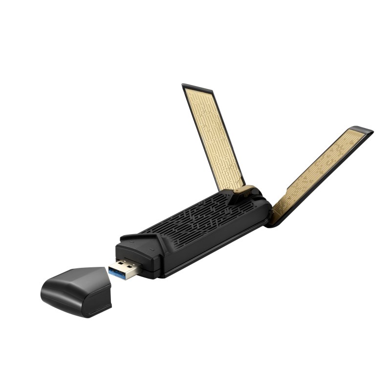Përshtatës WiFi ASUS USB-AX56, 1800 Mbps, i zi