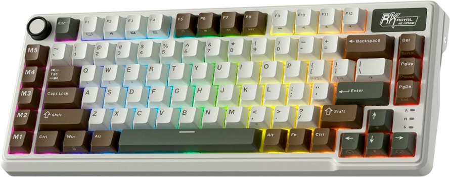 Tastierë mekanike RK ROYAL KLUDGE L75, tri mode, RGB, për gaming
