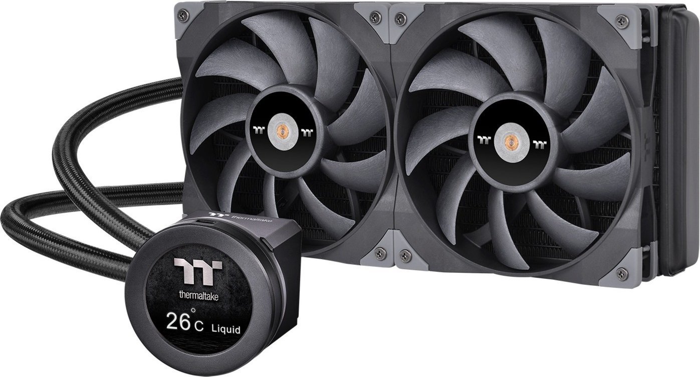 Ftohës uji për CPU Thermaltake Toughliquid Ultra 280, radiator 280mm, ekran LCD 2.1", i zi