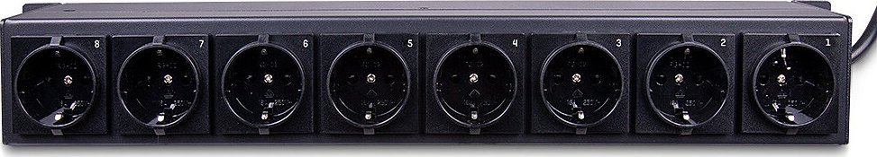 Panel energjie Lindy 73025, 8 dalje Schuko, 1.5U, i zi