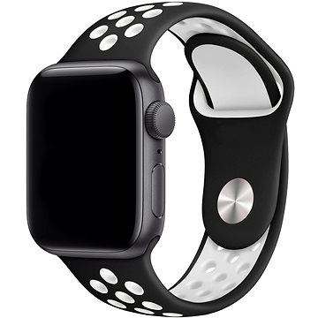 Rrip ore Eternico Sporty për Apple Watch, 38mm 40mm 41mm, i bardhë me të zeza