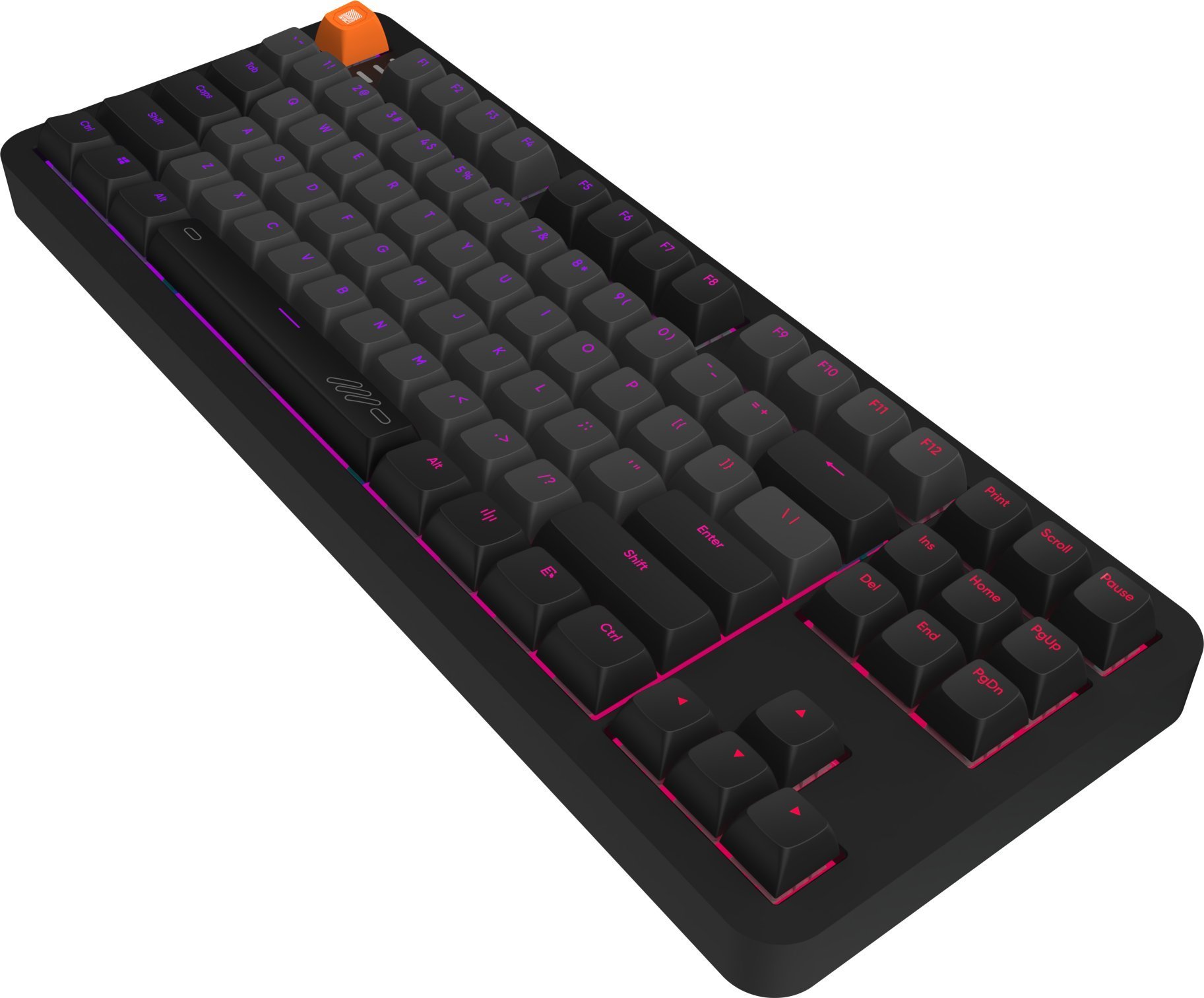 Tastierë Dark Project ALU87B Gamma, mekanike TKL, RGB, me kabllo, e zezë