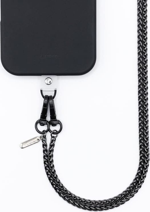 Varëse telefoni Crong Phone Crossbody Midnight Link, me zinxhir hallkash, e zezë