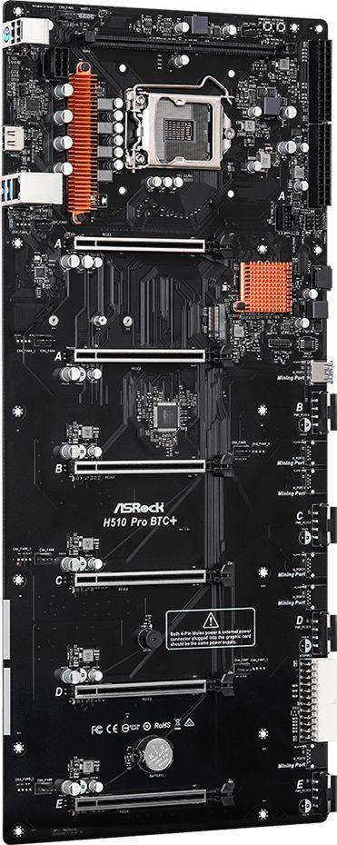 Pllakë amë ASRock H510 PRO BTC+, 32 GB, e zezë