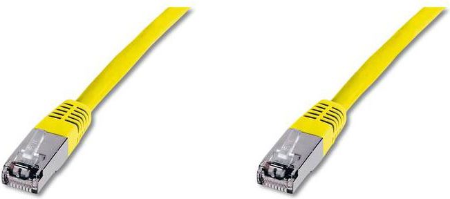 Kabllo Digitus Patchcord, SF/UTP, Cat5e, 1m, e verdhë