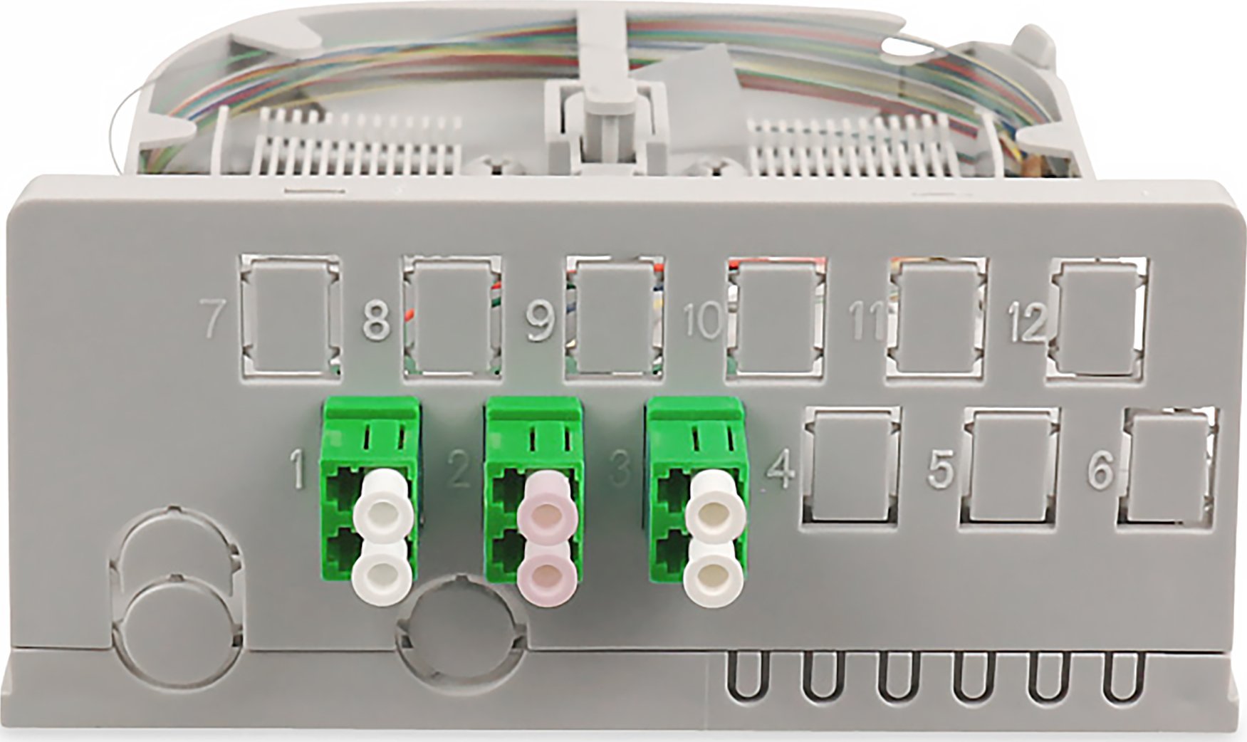 Kuti shpërndarëse fibër optike Digitus ZUB, FTTH, plastike, gri