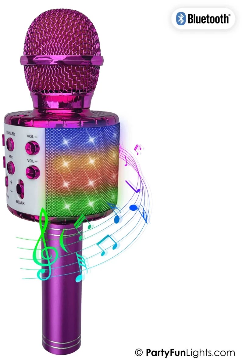 Mikrofon karaoke Party Funlight, me altoparlant, rozë
