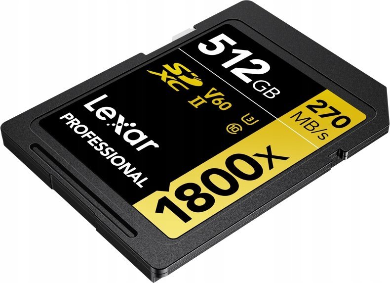 Kartë memorie Lexar Professional 1800x SDXC Gold Series, 512GB, UHS II U3