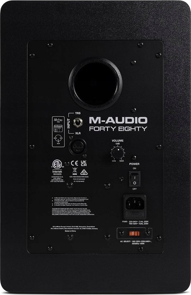 Monitorë studiori M-Audio FortyEighty Studio, DSP i integruar, equalizim i personalizueshëm, të zinj