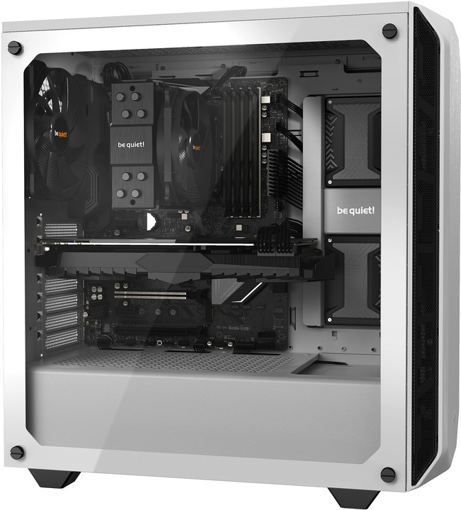 Kasë kompjuteri Be quiet! Pure Base 500, me panel anësor prej xhami, e bardhë