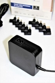 Karikues universal për laptop Extra Digital 90W, përshtatës energjie për notebook, i zi