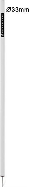 Shtyllë trajnimi Elite Slalom Training Pole, 170 cm, diametër 33 mm, e bardhë
