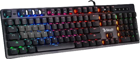 Tastierë gaming Bloody B500N, mekanike, ndriçim RGB, e zezë