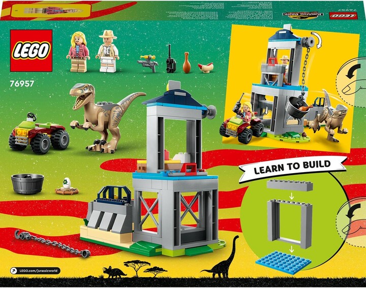 Set LEGO® Jurassic World™ 76957 Velociraptor Escape, 137 pjesë