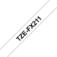 Kasetë etiketime Brother TZe-FX211, 6mm, tekst i zi në të bardhë