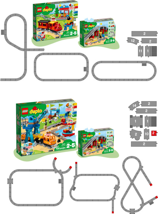 Set LEGO DUPLO® Town 10872 Train accessories - bridge and tracks