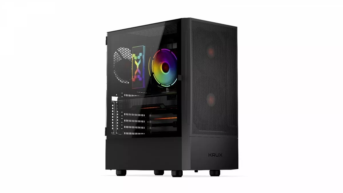 Kornizë kompjuteri Krux Nadir KRXD007, ATX, panel xhami i temperuar, e zezë
