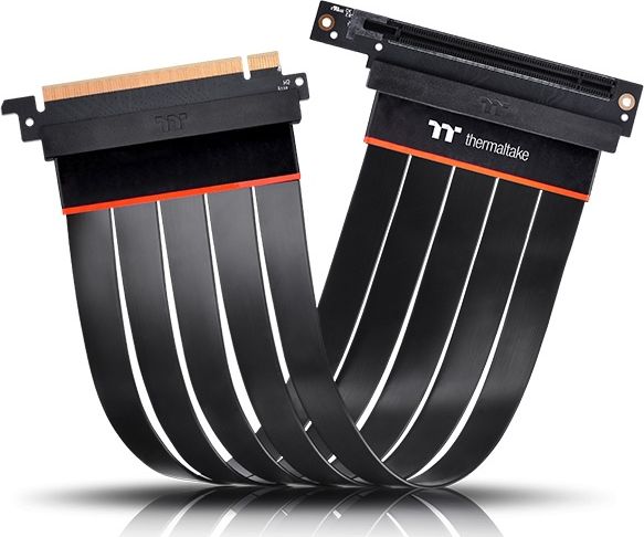 Kabllo riser Thermaltake TT Premium PCI-E 4.0, 300mm, konektor 90°, e zezë
