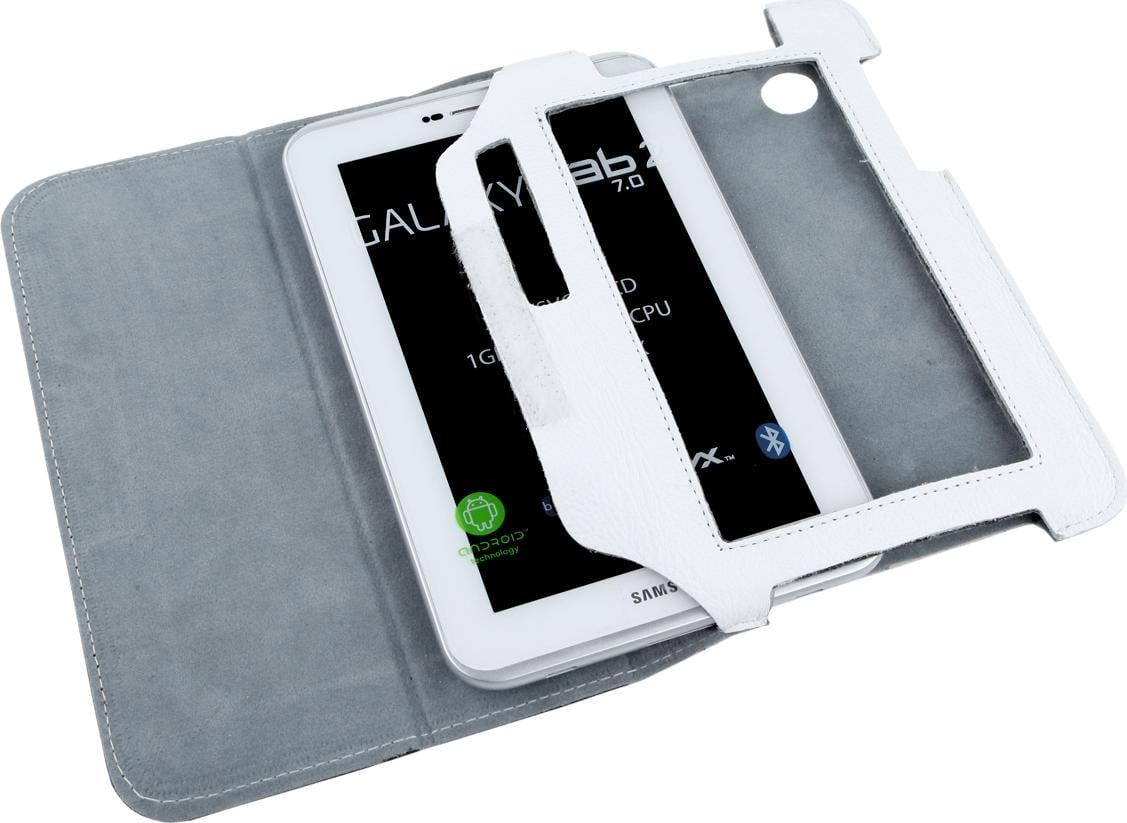 Mbulesë tablet Quer për Samsung Galaxy Tab P3100, lëkurë eco, e bardhë