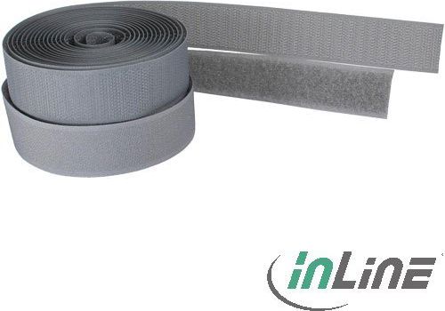Organizues kabllosh InLine Velcro, 1 copë, gri