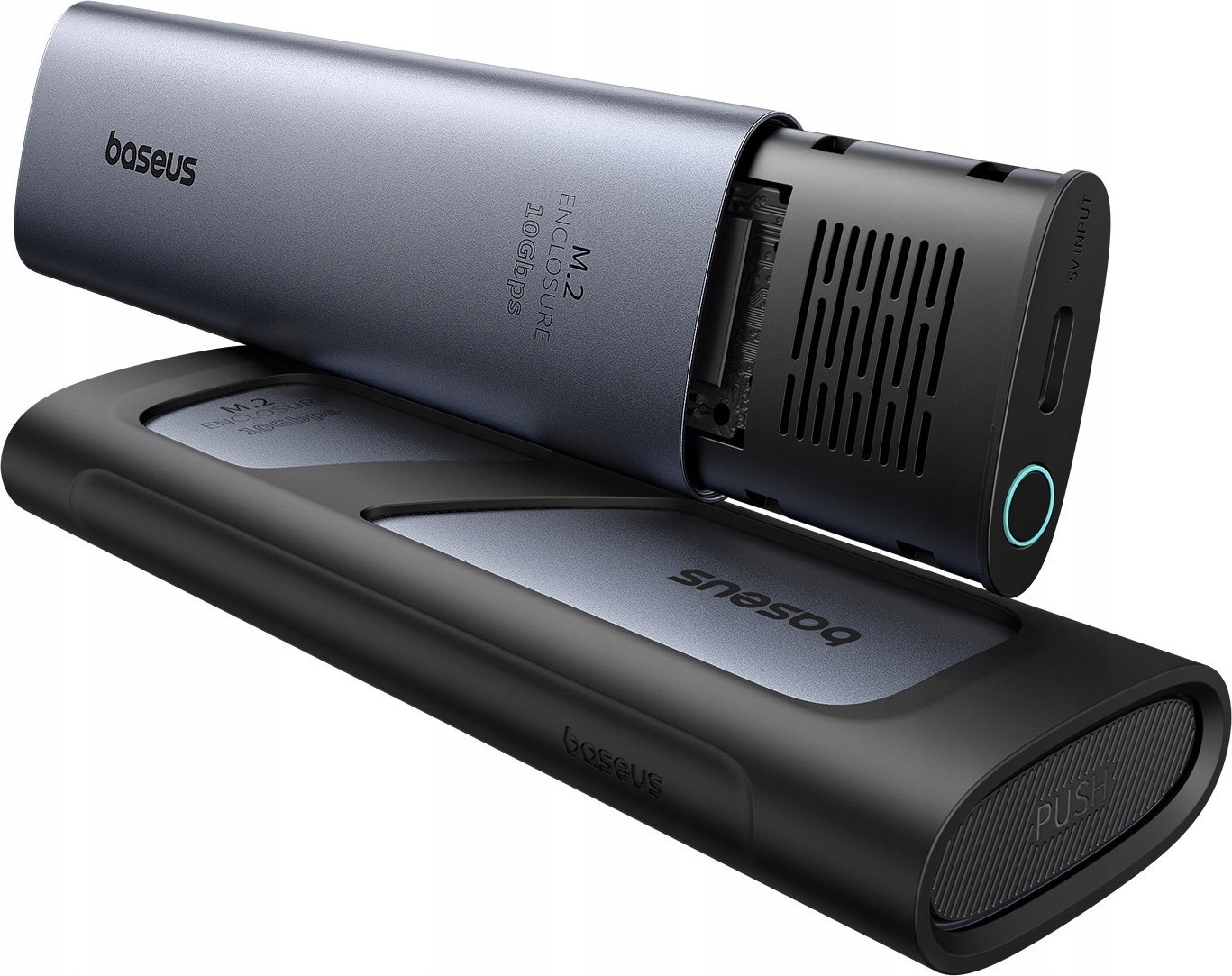 Kuti eksternale SSD Baseus M2, NVMe M.2 në USB Type C 3.2 Gen2, 10Gbps, metalike