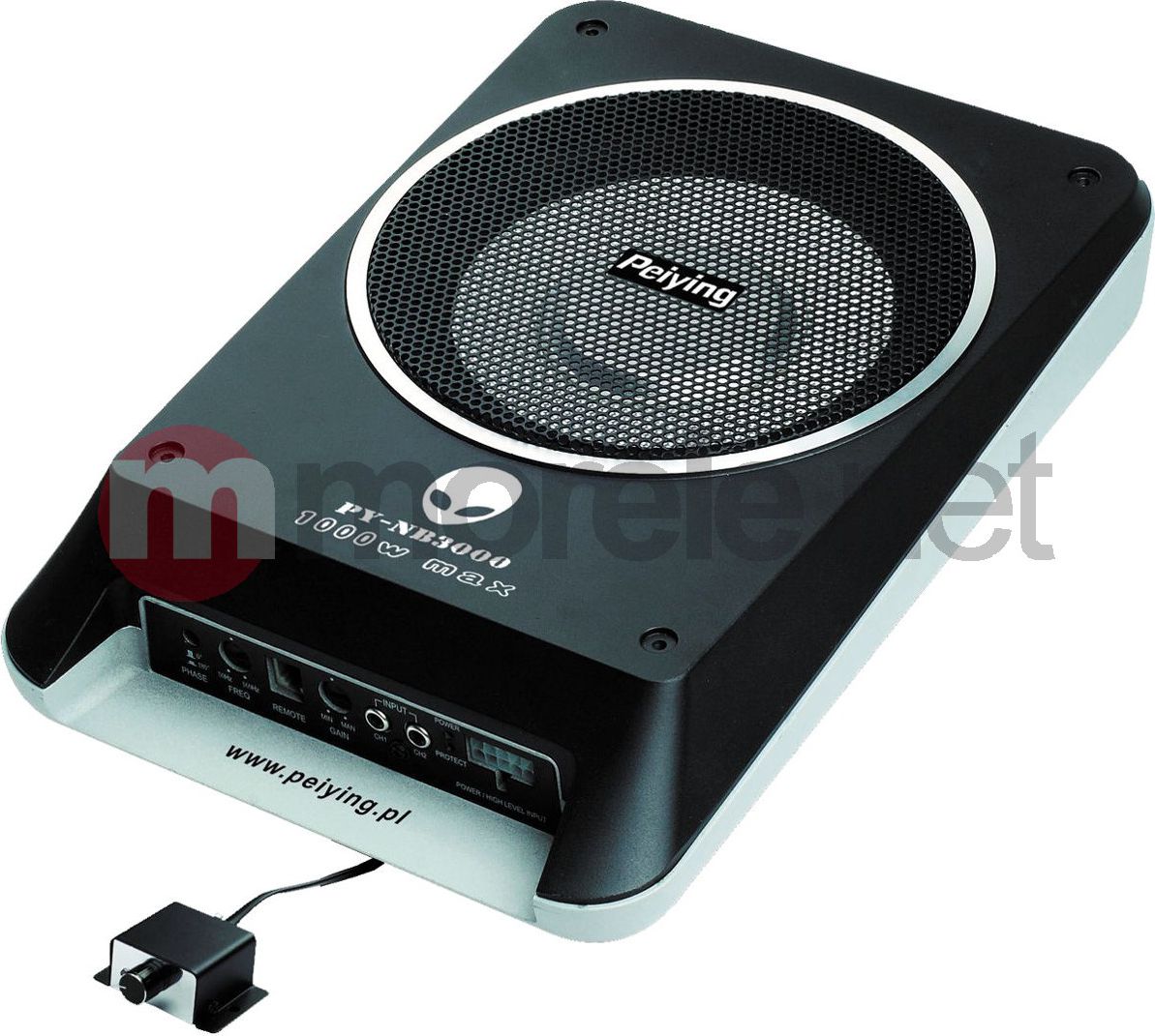 Subwoofer për veturë PeiYing PY-NB3000, 90W, i zi