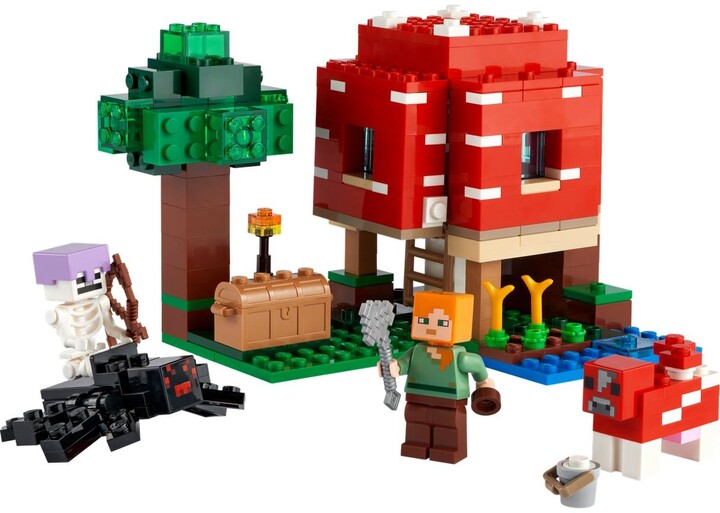 Set LEGO Minecraft 21179 The Mushroom House