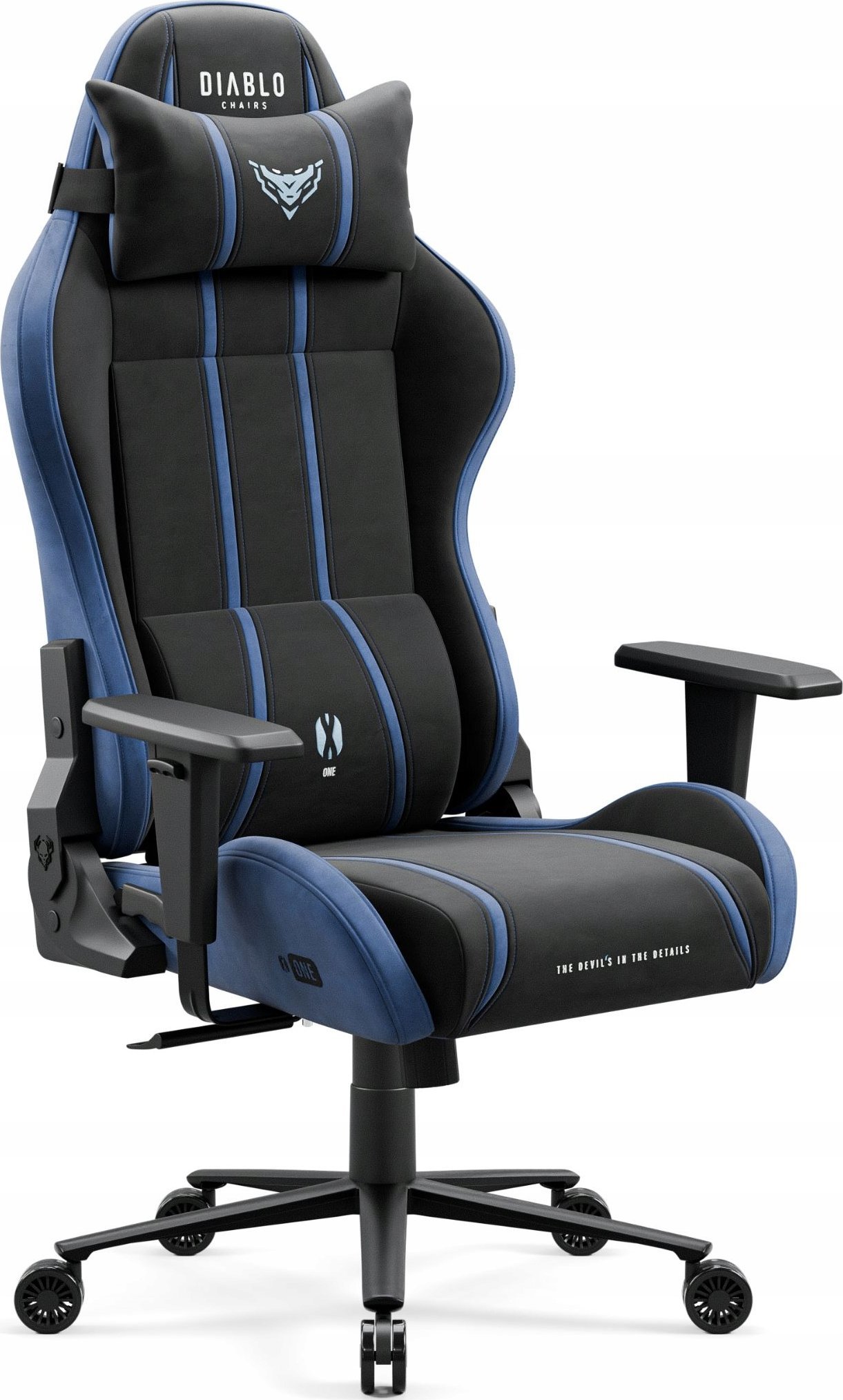 Karrige gaming Diablo X-One 2.0 Normal Size, material tekstil, deri 140 kg, blu e errët