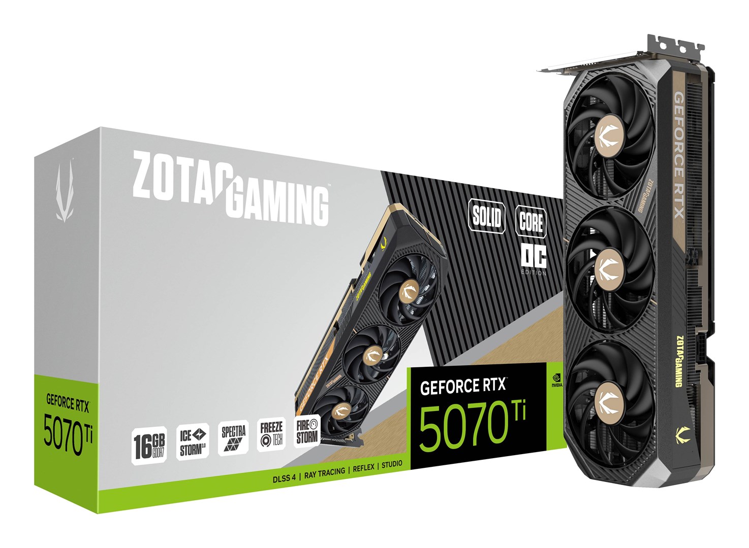 Kartelë grafike Zotac GAMING GeForce RTX 5070 Ti SOLID CORE OC NVIDIA 16 GB GDDR7