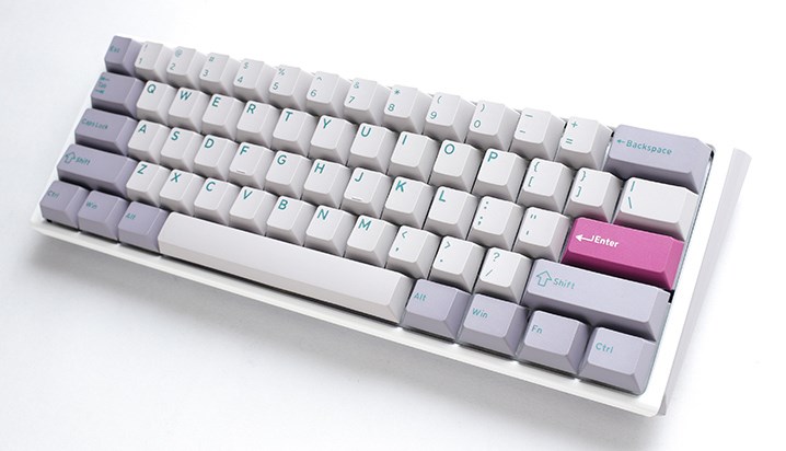 Tastierë Ducky One 3 Mist Grey Mini, Cherry MX Blue, e hirtë