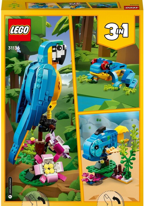 Set LEGO® Creator 31136 Exotic parrot, 253 pjesë