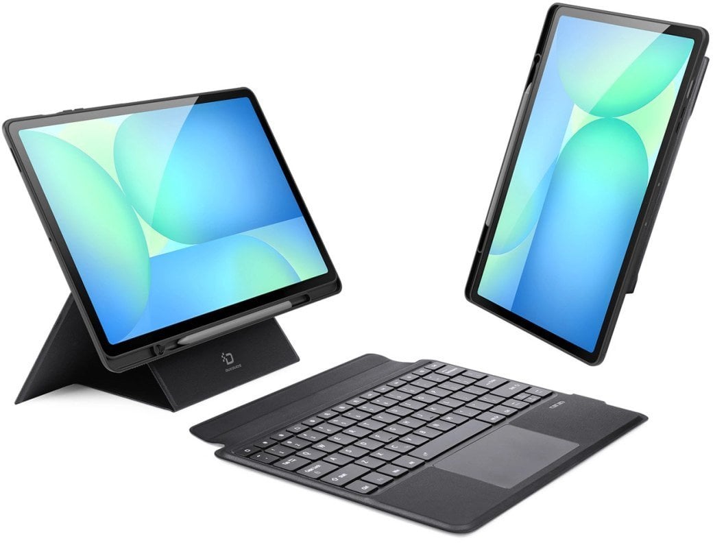 Mbulesë me tastierë Dux Ducis DK Series për Samsung Galaxy Tab S10 FE+, Bluetooth 5.0, me ndriçim, e zezë
