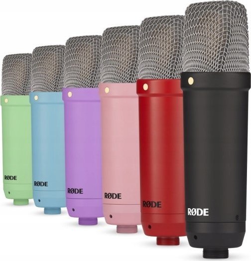 Mikrofon kondensator Nady NT-1, për studio dhe podcast, i kuq